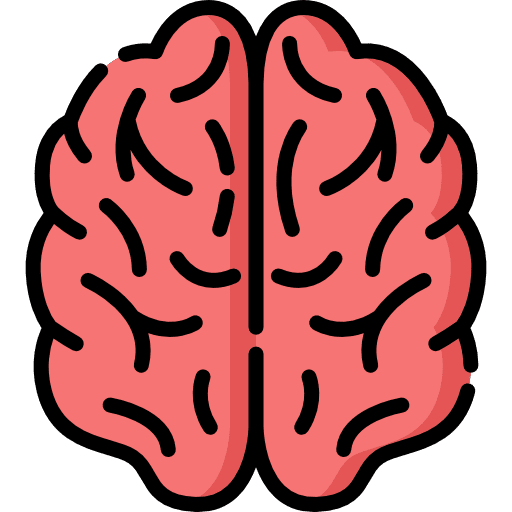 A detailed brain illustration representing neurology, mental health, and cognitive science